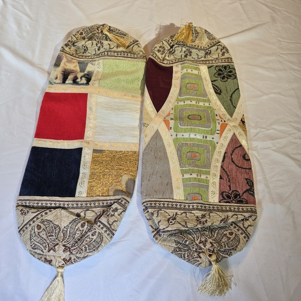 Turkish Tapestry Pillow Covers Efendi Patchwork & Geometric Design Boho